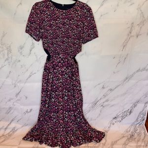 French Connection Floral Print Cut Out Dress- Brand New